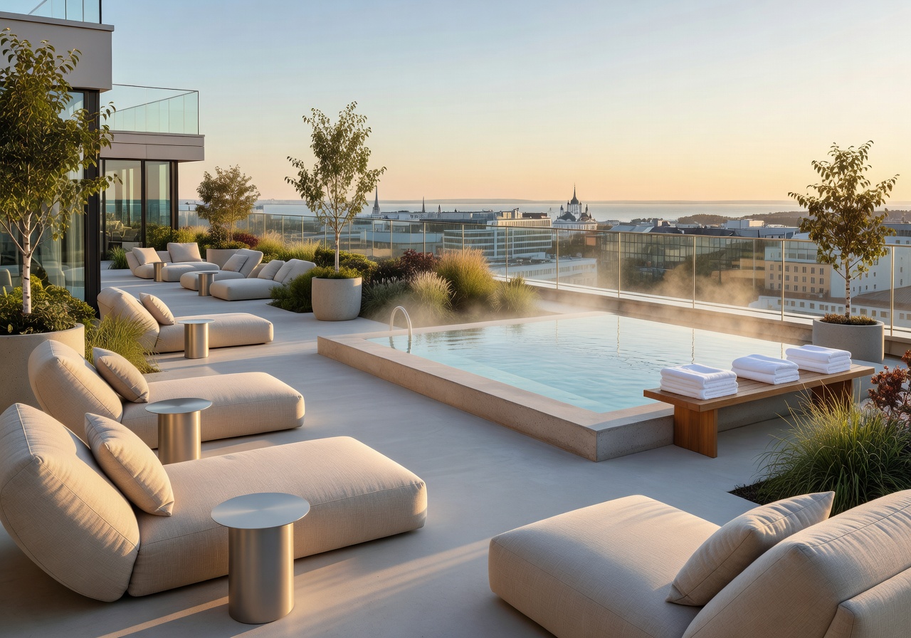 Crowne Plaza Helsinki rooftop wellness lounge