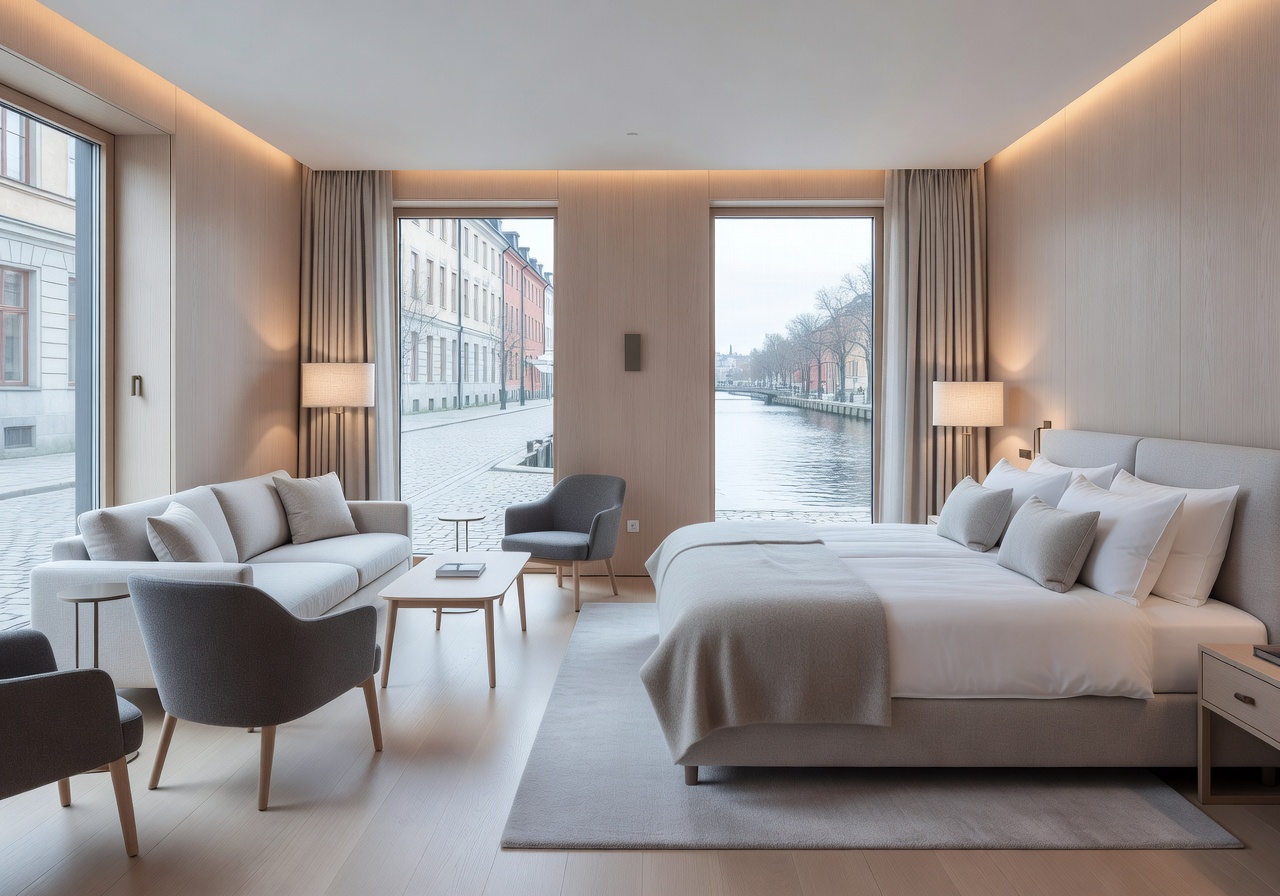 Hotel Kamp elegant luxury Nordic suite interior