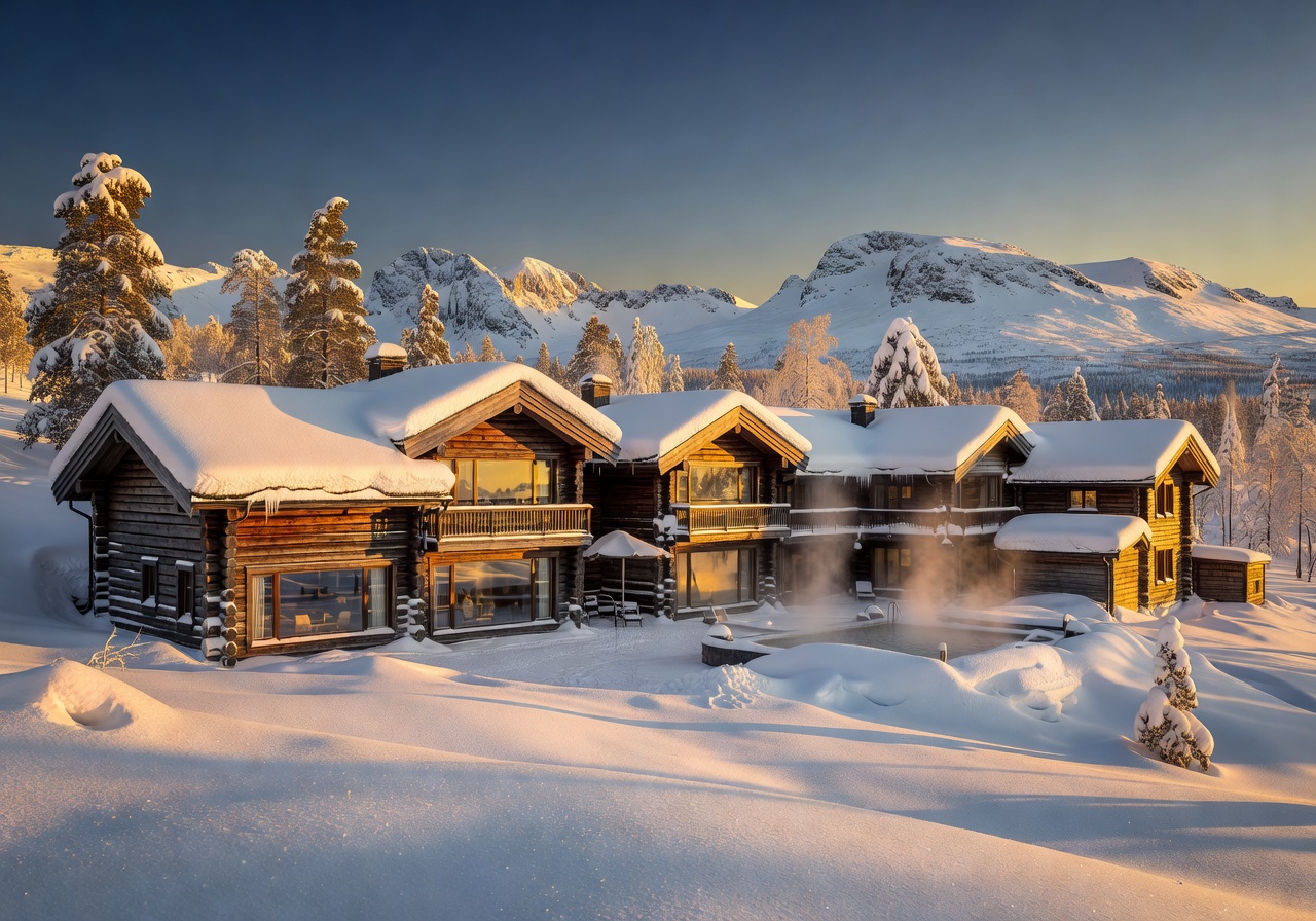 Levi Hotel Spa Lapland snowy mountain resort