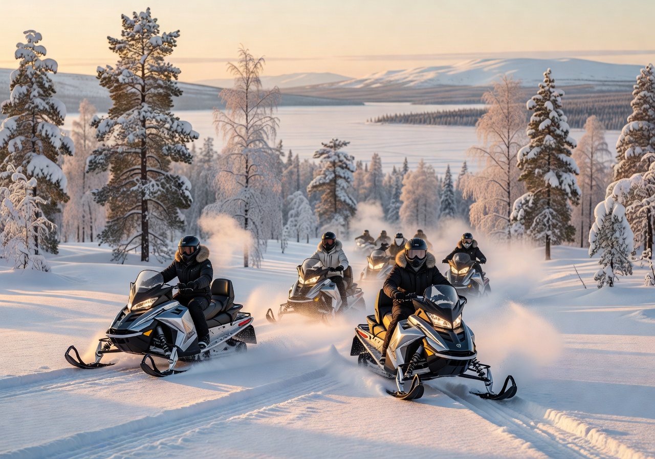 Luxury Lapland snowmobile adventure