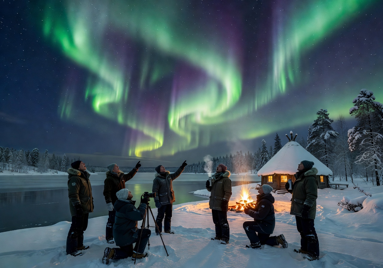 Northern Lights aurora excursion Finland